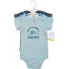 image:imageHudson Baby Unisex Baby Cotton Bodysuits 3PackTeal Navy Planets