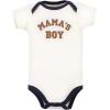 image:imageHudson Baby Unisex Baby Cotton Bodysuits Brown Navy Mamas Boy 3Pack 1218 Months