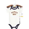 image:imageHudson Baby Unisex Baby Cotton Bodysuits Brown Navy Mamas Boy 3Pack 69 Months