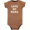 image:imageHudson Baby Unisex Baby Cotton Bodysuits Brown Navy Mamas Boy 3Pack Newborn