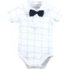image:imageHudson Baby Unisex Baby Cotton Bodysuits Plaid Little Man Polo 912 Months