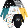 image:imageHudson Baby Baby Cotton Longsleeve Bodysuits 7packHappy Planets