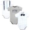 image:imageHudson Baby Unisex Baby Cotton Bodysuits Plaid Little Man Polo 912 Months