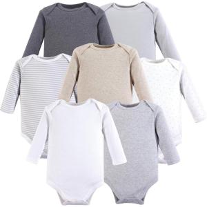 image:imageHudson Baby Baby Cotton Longsleeve Bodysuits 7packNeutral Basic