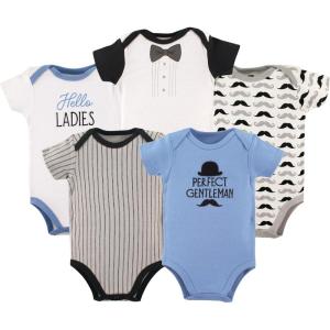 image:imageHudson Baby Infant Boys Cotton Bodysuits 5PackPerfect Gentlemen