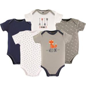 image:imageHudson Baby Infant Boys Cotton Bodysuits 5PackWild One