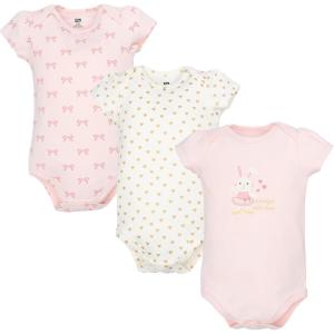 image:imageHudson Baby Unisex Baby Cotton Bodysuits 3PackBallet Bunny