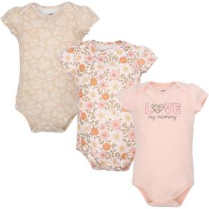 image:imageHudson Baby Unisex Baby Cotton Bodysuits 3PackLove Mommy Floral