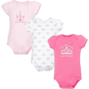 image:imageHudson Baby Unisex Baby Cotton Bodysuits 3PackPrincess Castle