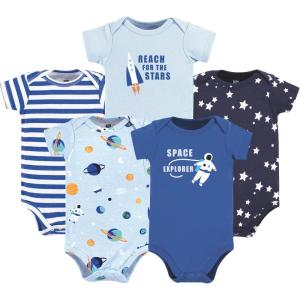 image:imageHudson Baby Unisex Baby Cotton Bodysuits 5packAstronaut
