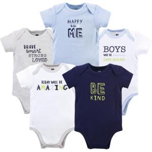 image:imageHudson Baby Unisex Baby Cotton Bodysuits 5packBe Kind Boy