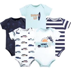 image:imageHudson Baby Unisex Baby Cotton Bodysuits 5packSurfs Up