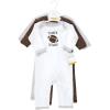 image:imageHudson Baby Girls Unisex Cotton Coveralls Touch Down 03 Months Touch Down 03 Months US