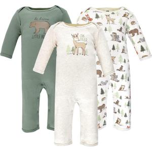 image:imageHudson Baby baby girls Hudson Unisex Cotton Coveralls Forest Animals 0 3 Months Forest Animals 03 Months US