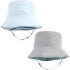 image:imageHudson Baby Baby Hudson Baby Unisex Baby Sun Protection Hat Flamingo Rainbow Stripe 012 MonthsShark Stripe