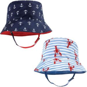 image:imageHudson Baby Baby Hudson Baby Unisex Baby Sun Protection Hat Flamingo Rainbow Stripe 012 MonthsAnchor Lobster