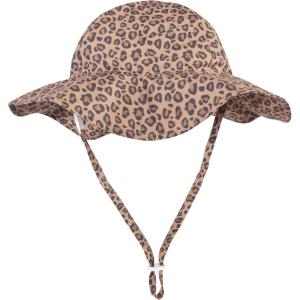 image:imageHudson Baby Baby Hudson Baby Unisex Baby Sun Protection Hat Flamingo Rainbow Stripe 012 MonthsBrown Leopard