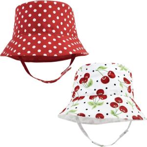 image:imageHudson Baby Baby Hudson Baby Unisex Baby Sun Protection Hat Flamingo Rainbow Stripe 012 MonthsCherries Dot