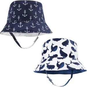 image:imageHudson Baby Baby Hudson Baby Unisex Baby Sun Protection Hat Flamingo Rainbow Stripe 012 MonthsWhale Anchor