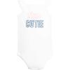 image:imageHudson Baby Unisex Baby Cotton Bodysuit Shorts and Shoe SetBlue Ditsy Cutie