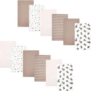 image:imageHudson Baby Unisex Baby Cotton Polyester Flannel Burp Cloths Bundle 12PackFrench Bulldog Stars