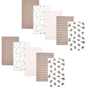 image:imageHudson Baby Unisex Baby Cotton Polyester Flannel Burp ClothsFrench Bulldog Stars 10pack