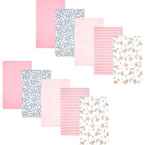 image:imageHudson Baby Unisex Baby Cotton Polyester Flannel Burp ClothsLoves Me Deerly 10pack