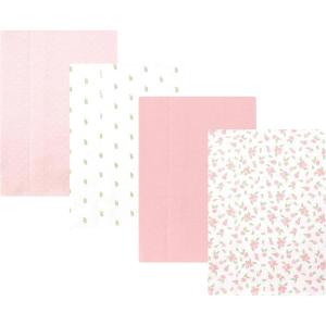 image:imageHudson Baby Unisex Baby Cotton Polyester Flannel Burp ClothsTiny Rose 4pack