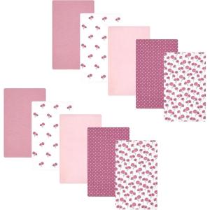 image:imageHudson Baby Unisex Baby Cotton Polyester Flannel Burp ClothsWild Rose Floral 10pack