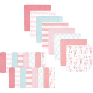 image:imageHudson Baby Unisex Baby Rayon from Bamboo Washcloth Bundle Sea Shells One SizeCoral Flamingo