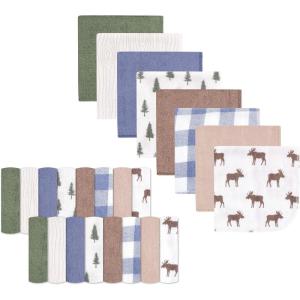 image:imageHudson Baby Unisex Baby Rayon from Bamboo Washcloth Bundle Sea Shells One SizeMoose