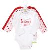 image:imageHudson Baby Baby Girls Cotton Longsleeve Bodysuits 3packValentine Sweetheart