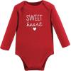 image:imageHudson Baby Baby Girls Cotton Longsleeve Bodysuits 3packValentine Sweetheart