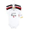 image:imageHudson Baby Unisex Baby Cotton Bodysuits 5 PieceGirl Mommy Red Black
