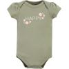 image:imageHudson Baby Unisex Baby Cotton Bodysuits 5 PieceSage Floral Wreath