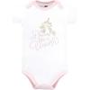 image:imageHudson Baby Unisex Baby Cotton Bodysuits 5 PieceUnicorn Dreams Pink
