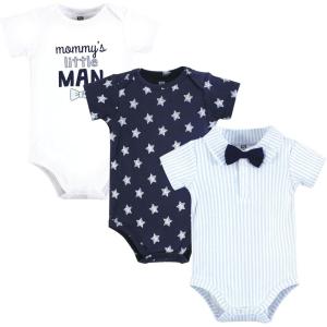 image:imageHudson Baby Infant Boy Cotton Bodysuits Mommys Little Man Bow Tie 1218 Months
