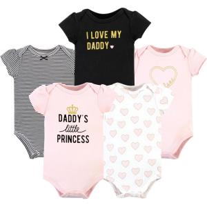 image:imageHudson Baby Unisex Baby Cotton Bodysuits 5 PieceDaddys Little Princess