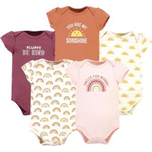 image:imageHudson Baby Unisex Baby Cotton Bodysuits 5 PieceSunshine Rainbows