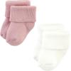 image:imageHudson Baby Baby 8pack Cotton Rich Newborn and Terry SocksBlush Stripe