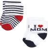 image:imageHudson Baby Baby 8pack Cotton Rich Newborn and Terry SocksMom Dad Boy Navy Red