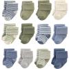 image:imageHudson Baby Baby 8pack Cotton Rich Newborn and Terry SocksBlue Sage Stripe