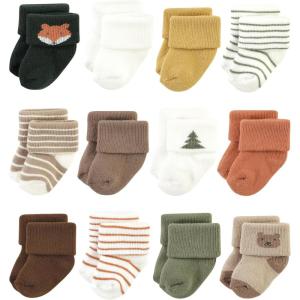 image:imageHudson Baby Baby 8pack Cotton Rich Newborn and Terry SocksHarvest Bear