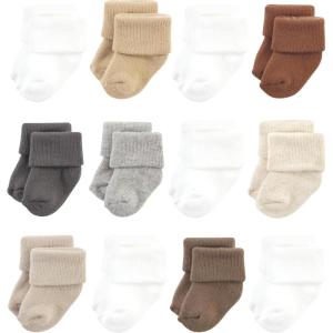 image:imageHudson Baby Baby 8pack Cotton Rich Newborn and Terry SocksNeutral Tones