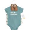 image:imageHudson Baby Unisex Baby Cotton Bodysuit Shorts and Shoe SetHola Familia