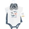image:imageHudson Baby Unisex Baby Cotton Bodysuit Shorts and Shoe SetOcean Animals