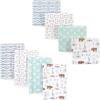 image:imageHudson Baby Unisex Baby Cotton Flannel Burp Cloths and Receiving Blankets 8Piece Hedgehog One SizeTeepee