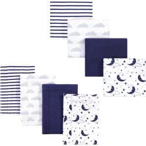 image:imageHudson Baby Unisex Baby Cotton Flannel Burp Cloths and Receiving Blankets 8Piece Hedgehog One SizeMoon