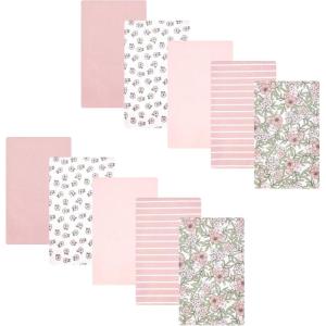 image:imageHudson Baby Unisex Baby Cotton Polyester Flannel Burp ClothsSoft Pink Floral 10pack