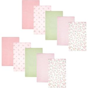 image:imageHudson Baby Unisex Baby Cotton Polyester Flannel Burp ClothsSweet Little Floral 10pack